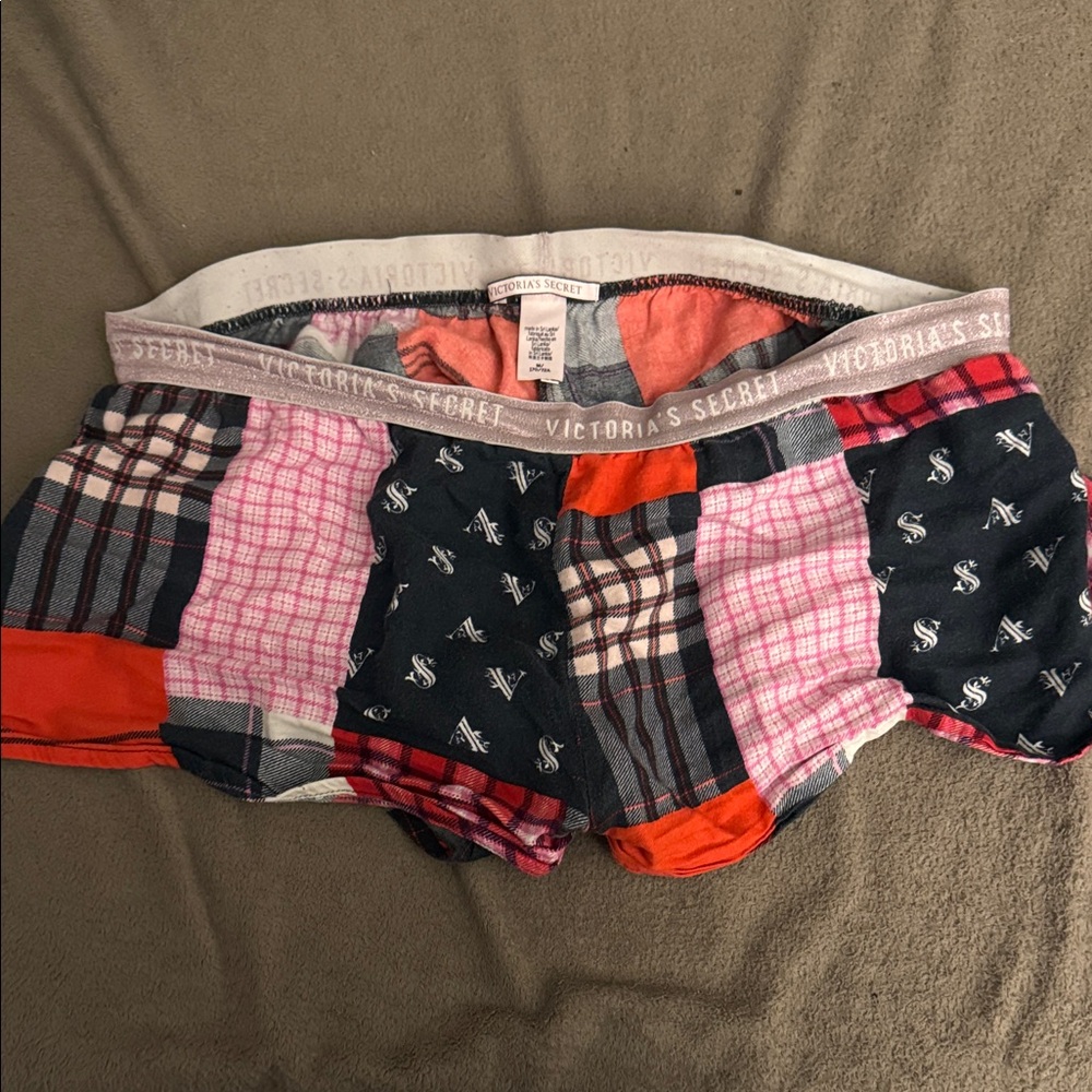 Victoria's Secret Multicolor Plaid Boxer Shorts